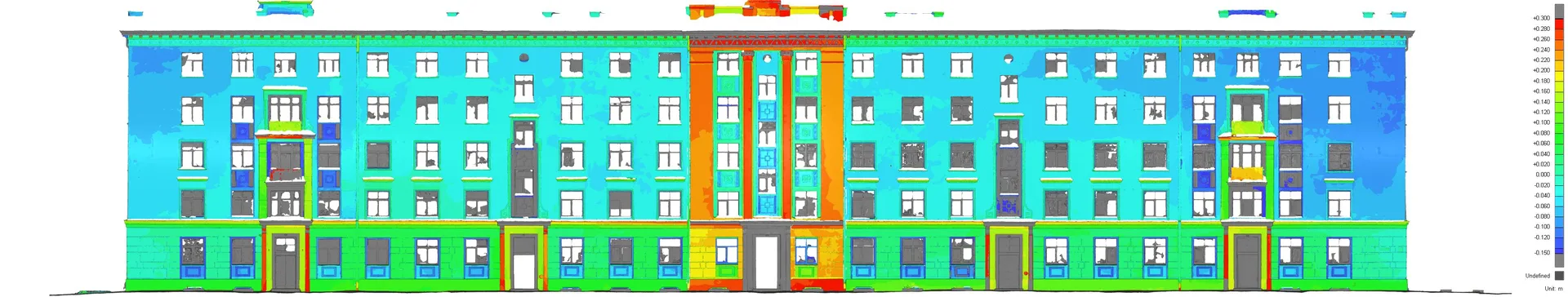Fasādes vertikalitātes pārbaude no 3D lāzerskenēšanas punktu mākoņa datiem